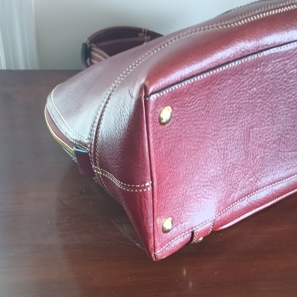 Coach Burgundy Leather Satchel - Picture 4 of 7